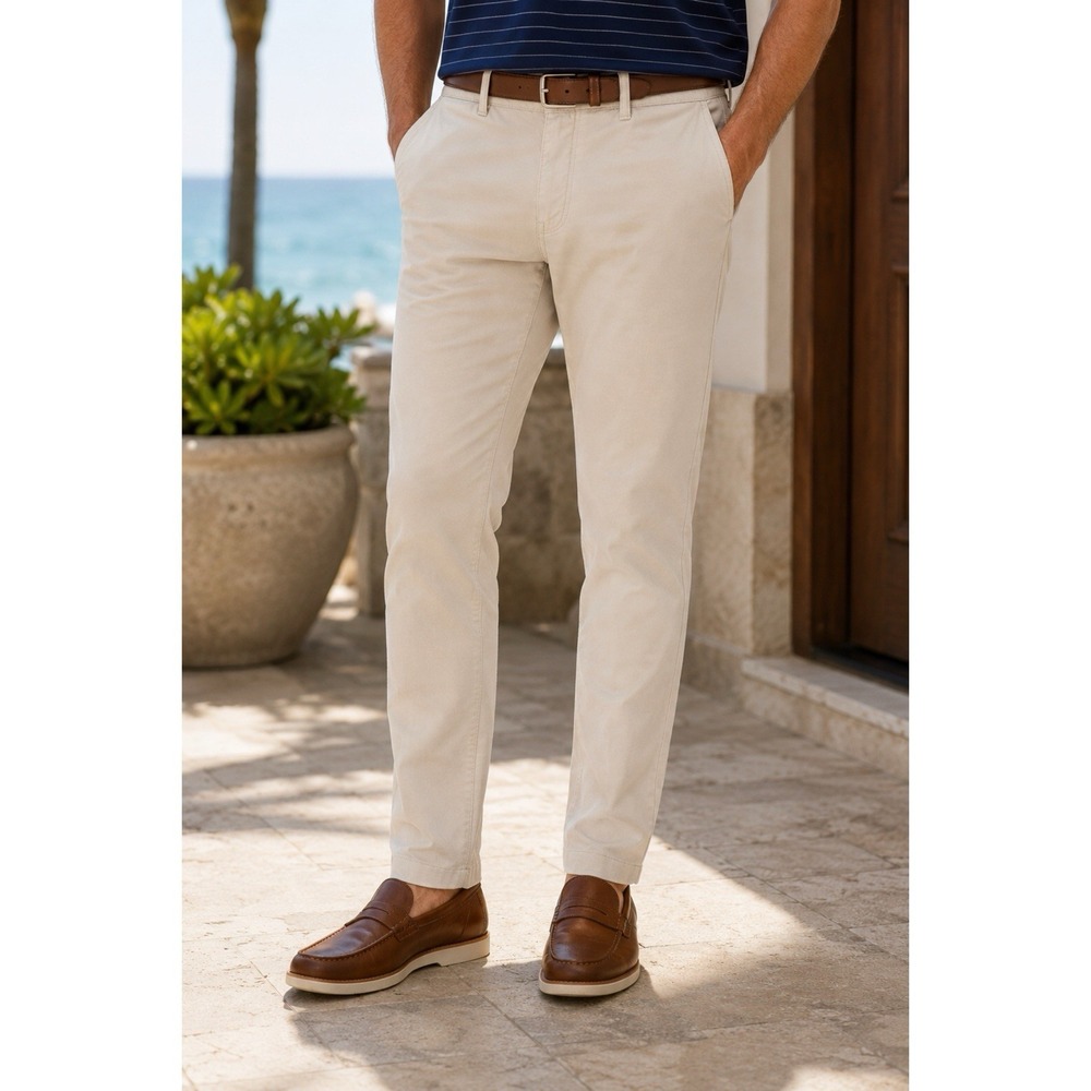 Johnnie-O Light‎ Khaki 5-Pocket Stretch Pants Men's Size 38 Straight Casual Golf